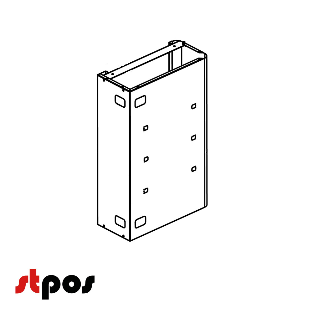 1_Тумба для кассового бокса МИНИМАРКЕТ и МИНИМАРКЕТ PLUS, RAL3020, Красный