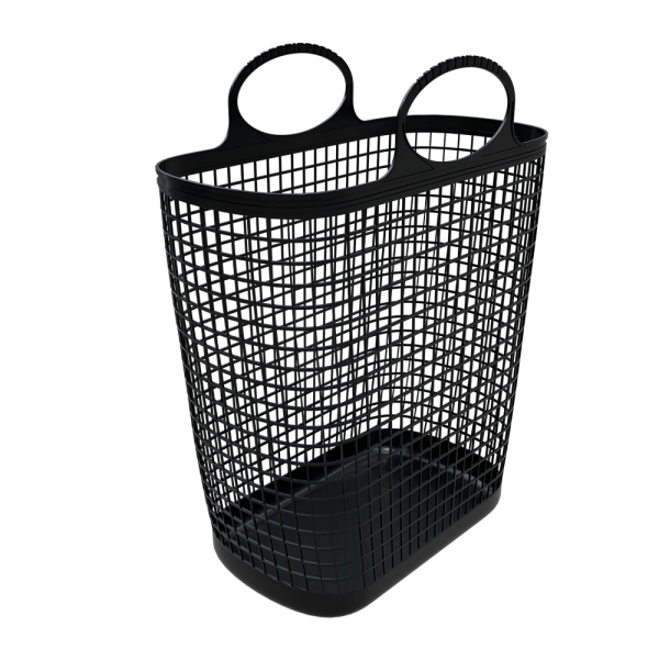 sk_Покупательская сетчатая сумка-корзина Kanguro 27 литров, пластиковая, 390х210х510мм, Черная