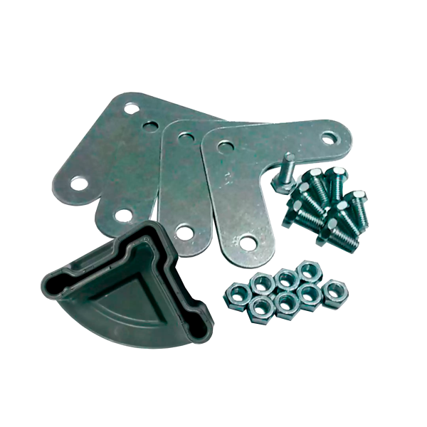 sk_Крепеж стойки MS Hard (Г-образные уголки 4 шт + пластиковый подпятник 1 шт.)