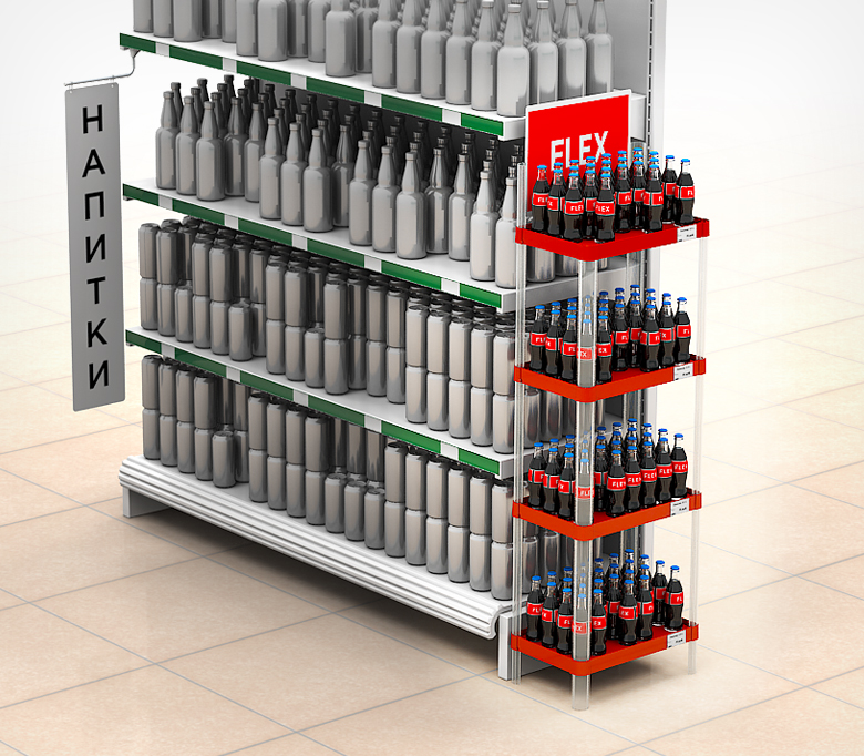 03_Компактный пластиковый дисплей MINIFLEX, Черный