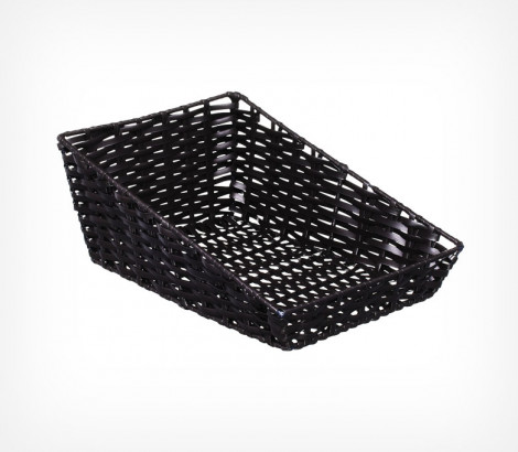 02_Лоток плетеный из полиротанга Бергамо, высота 70мм, ширина 280мм, глубина 400мм, высота 160мм, цвет венге