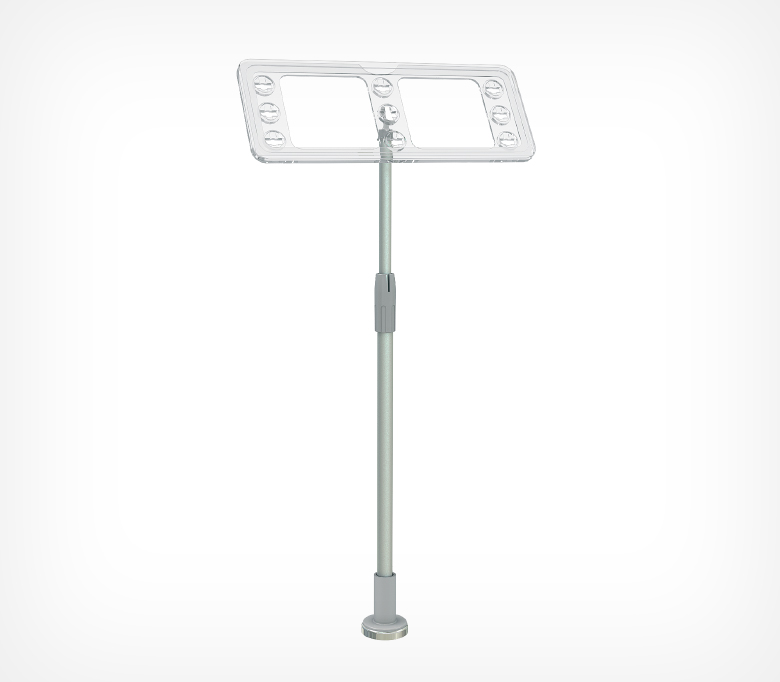 04_Телескопическая алюминиевая трубка с переходником TEL-ALUTUBE-STH 230-350 мм СЕРЫЙ