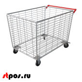 Тележка-корзина грузовая STB300-PR 970х670х760 300л, до 300кг, цинк, Красный