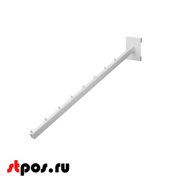 00_Консоль на сетку 8-и штыревая 400мм, RAL9003, Белый