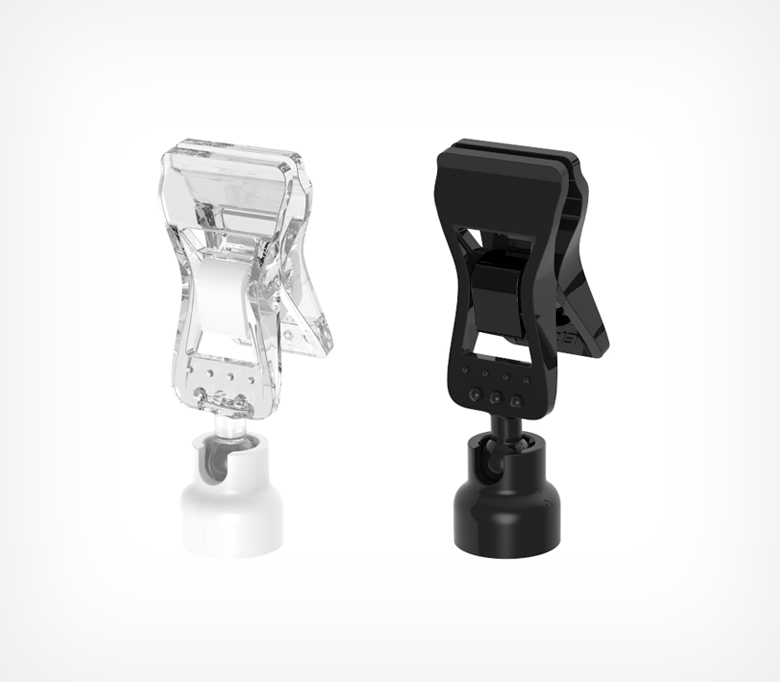 02_Ценникодержатель на магнитном основании с прищепкой MAG-FXS, ножка 100 мм, Черный