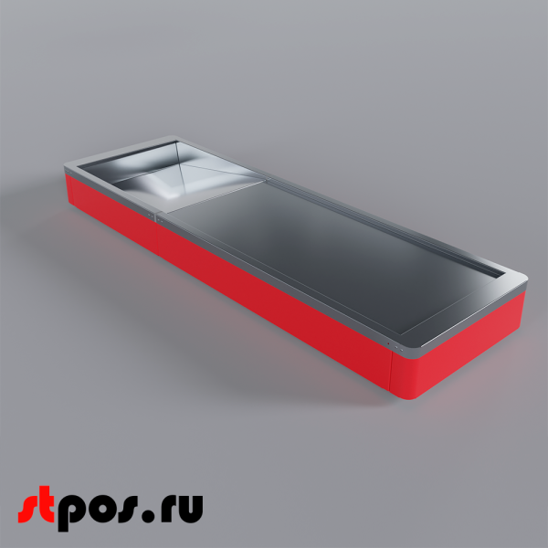 00_Рабочая поверхность для КБ ММ ECO PLUS L, узкий нак., длина 1900мм, МЕТАЛЛ, RAL3020, Красный