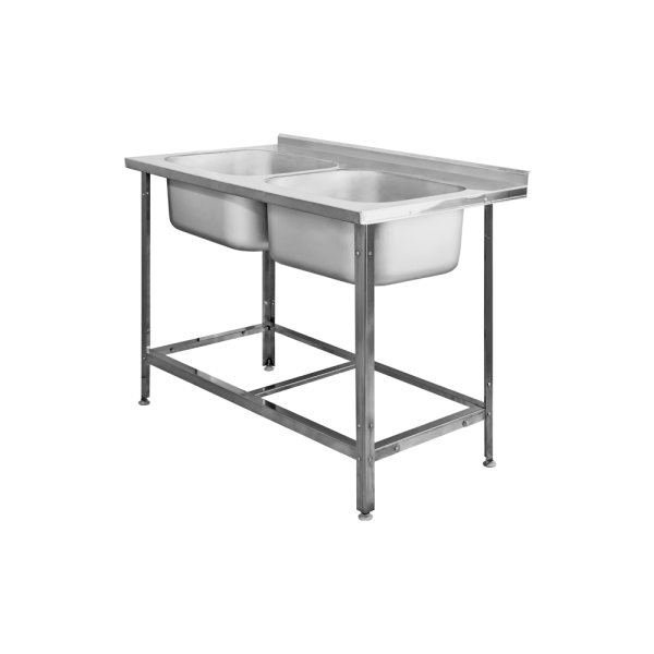 00_Ванна моечная двухсекционная цельнотянутая ВМЦ 2/12755, Нержавеющая сталь