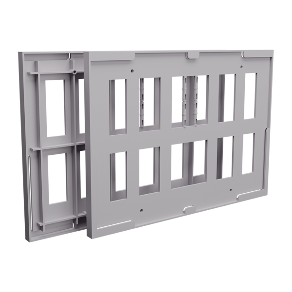 sk_Комплект из 2-х пластиковых рамок на покупательскую тележку TF-A4, Серый