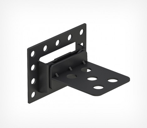 01_Держатель картонной полки горизонтальный съемный CORR-H-CLIP, Черный