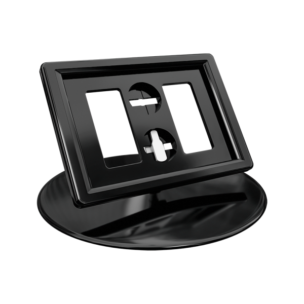 sk_Рамка ТЕХНО А8 черная, черный держатель TECHNO BASE-XL 90мм