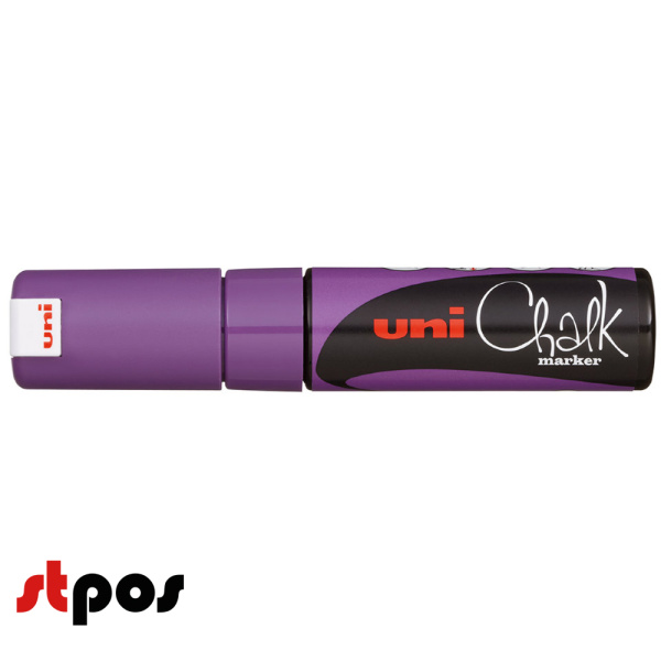 1_Маркер меловой Uni Chalk 8K 8мм клиновидный ФИОЛЕТОВЫЙ