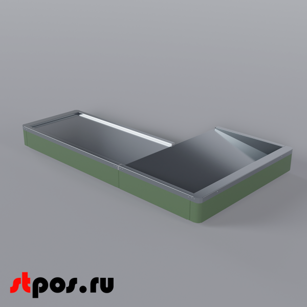00_Рабочая поверхность для КБ ММ ECO PLUS XL, широкий нак., длина 1900мм, МЕТАЛЛ, RAL6003, Зеленый