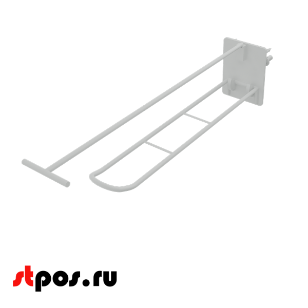 00_Крючки для крепления в картон с держателем ценника винтом и гайкой (двойной) HOOK-SCR,150 мм, 1,7кг