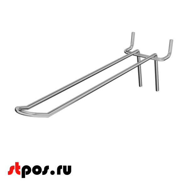 04_Крючок для перфорации двойной 250мм хром 50 шаг