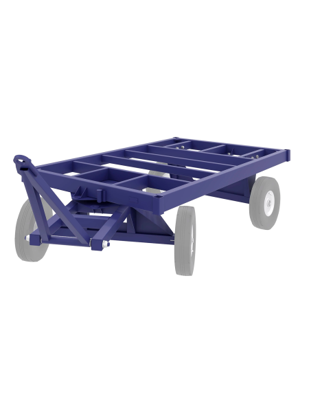sk_Грузовая телега каркасная (без колес, бортов и настила) БТ 3 К 1250х3000 мм, до 3 т, со сцепным устройством, RAL5002 Синий