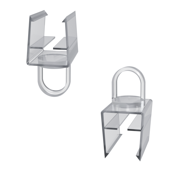 sk_Клипса с поворачивающейся петлей для подвешивания пластиковых рамок H-CLIP-SW, прозрачный