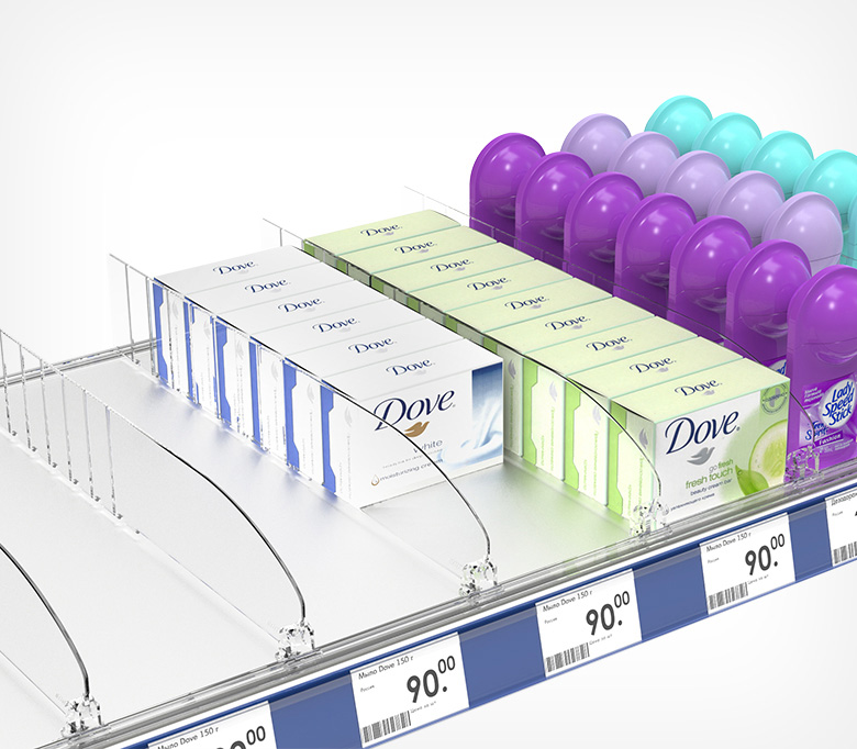 04_Разделитель пластиковый 60 мм обламывающийся без ограничителя DIV60-В 185-385мм, Прозрачный