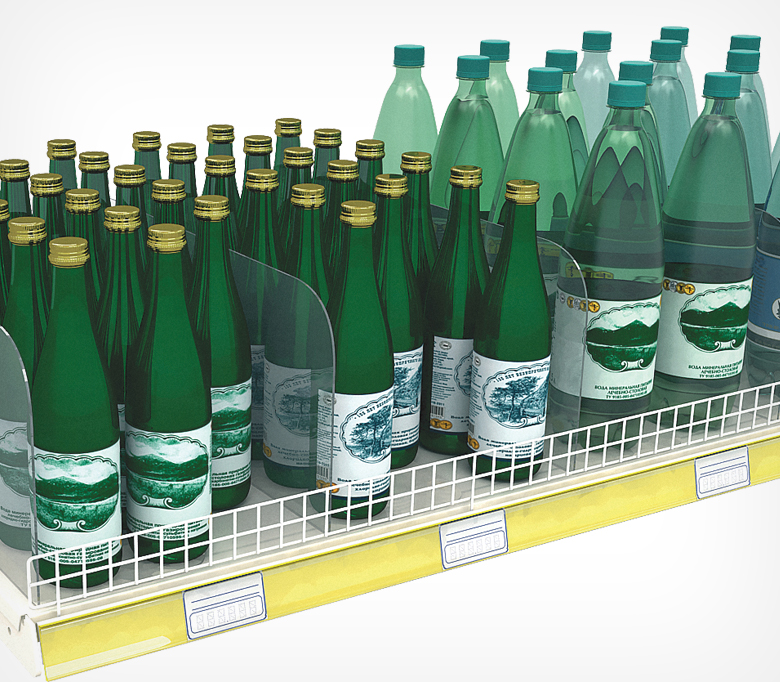 02_Разделитель пластиковый высотой 150.200мм L-образный DIV-L 450мм, Прозрачный