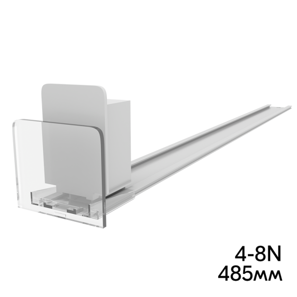 sk_Пружинный толкатель 38х50 мм FORTA NORMA-2 4-8N, с ограничителем 55х56 мм, 4-8 ньютонов, 485 мм, сер