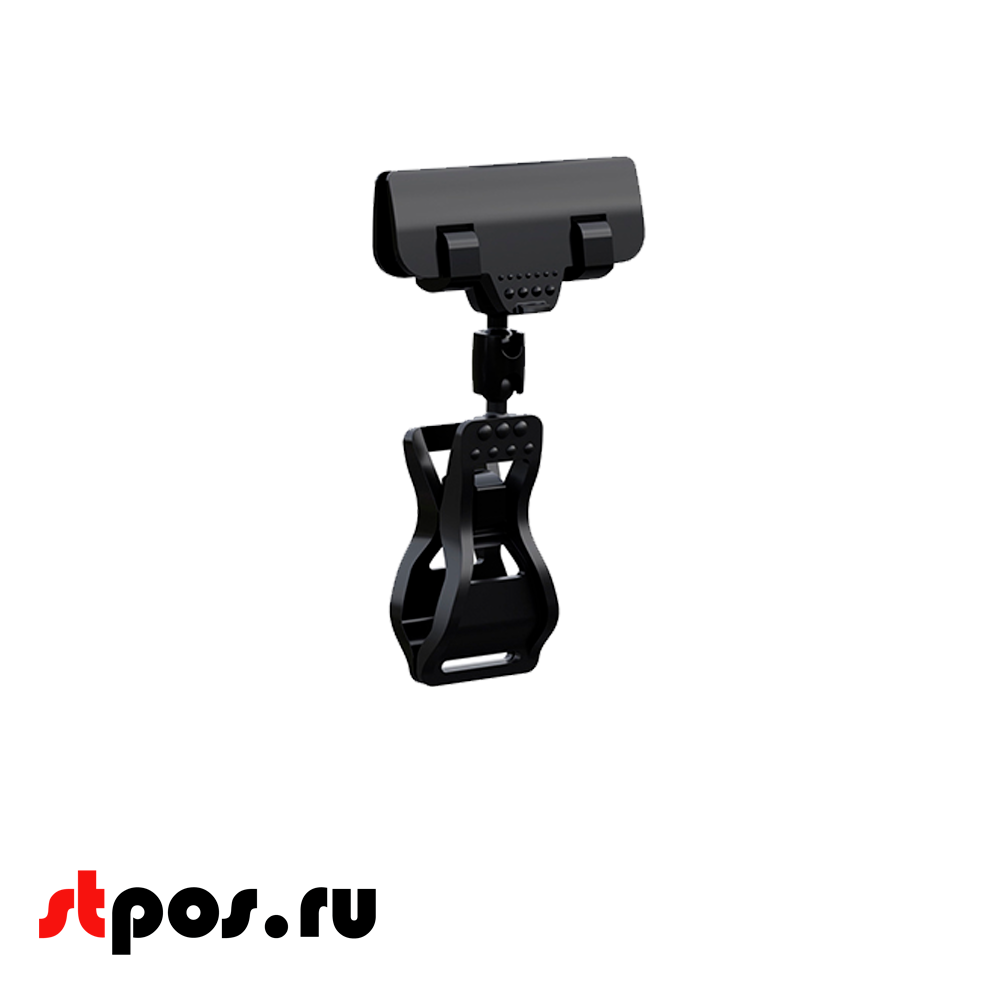 00_Держатель универсальный на прищепке с узким зажимом, высота ножки 0мм CARDCLAMP-SLIM, Черный