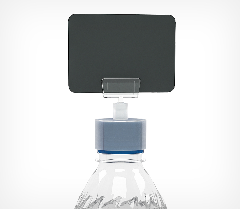 03_Основание ценникодержателя на бутылочную крышку 28 мм BOTTLE CAP, Белый