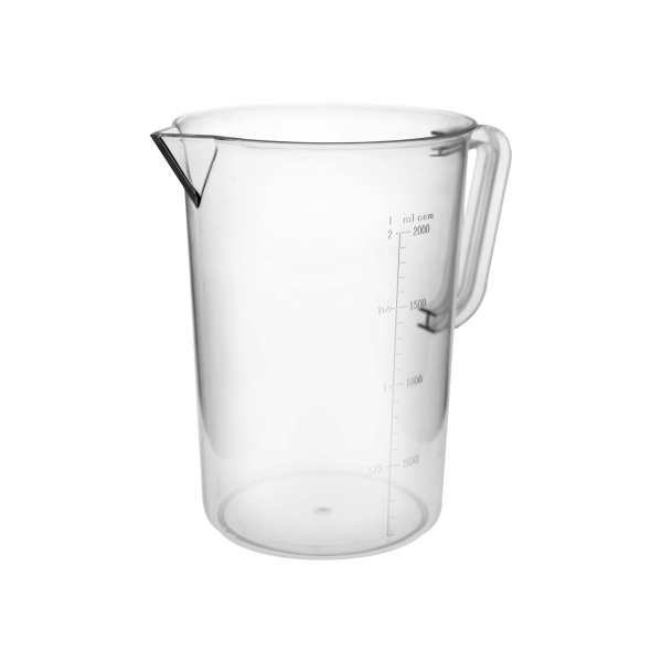 01_Стакан мерный (емкость мерная) 2 л полупрозрачный ПОЛИКАРБОНАТ