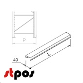 Панель межполочная 40х1060мм, Глянец, RAL9016 Белый