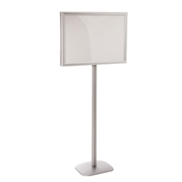 01_Стойка для рекламных материалов h-1400 мм, двусторонняя, с двумя рамками, угол 45°