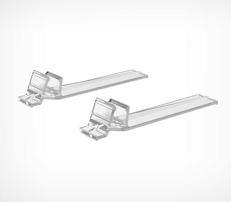 01_Держатель пластиковой рамки под углом 75˚, настольный, прозрачный, BASE-75