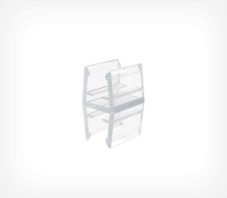 01_Клипса для подвешивания пластиковых рамок друг под другом, PF-JOIN, прозрачный