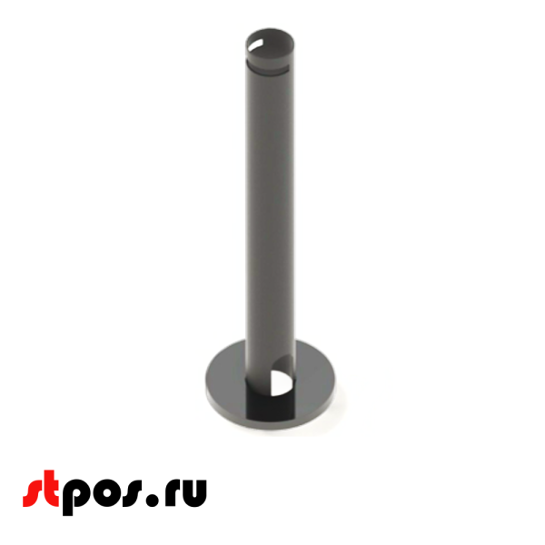00_Стойка базовая 350 мм, d51 мм, отверстия под провода 60х24 мм, RAL7024, Графитово-серый