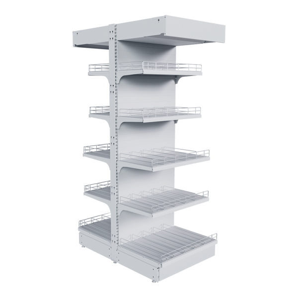 sk_НАБОР стеллаж 25 70 ГЛУХОЙ островной 1900х665х500 10 полок, ограничители, разделители, ценник