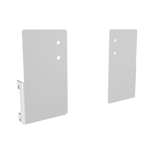 sk_Кронштейн h125мм крепления топпера к стойке, Глянец RAL 9016, Белый