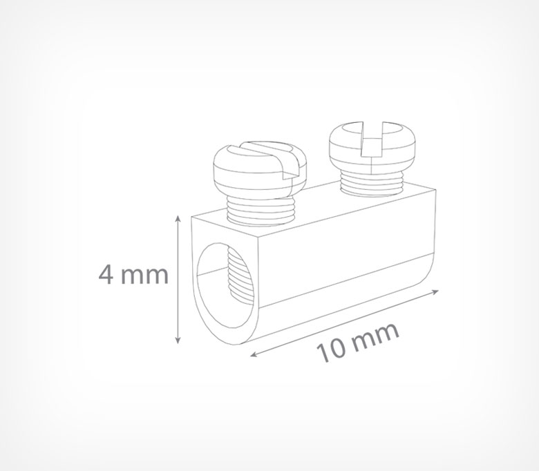 03_Клипса зажимная для стального троса WIRE FIT