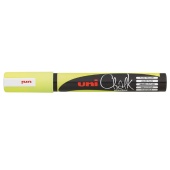 Маркер меловой Uni Chalk 5M 1,8-2,5мм овальный ЖЕЛТЫЙ флуоресцентный