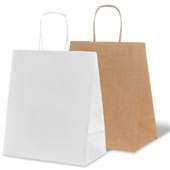 01_Крафт-пакет с кручеными ручками 320х370х200 мм, Бурый