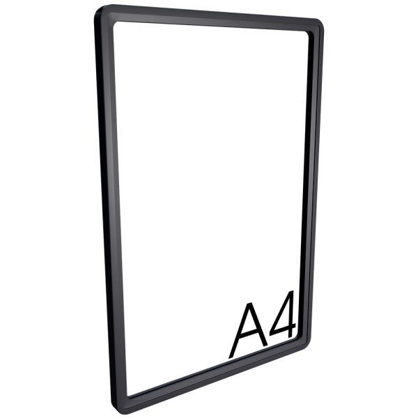 sk_Пластиковая рамка с закругленными углами формата А4 (210х297мм), PF-А4, Графитовый