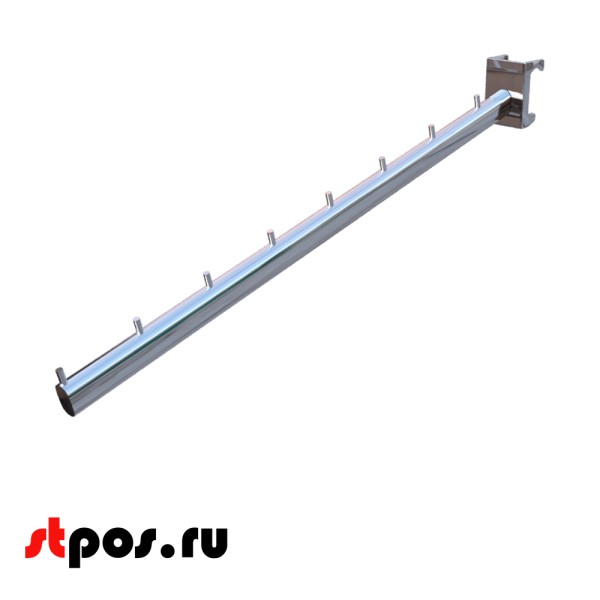 00_Кронштейн наклонный 400мм, на штангу 30х15 мм, хром