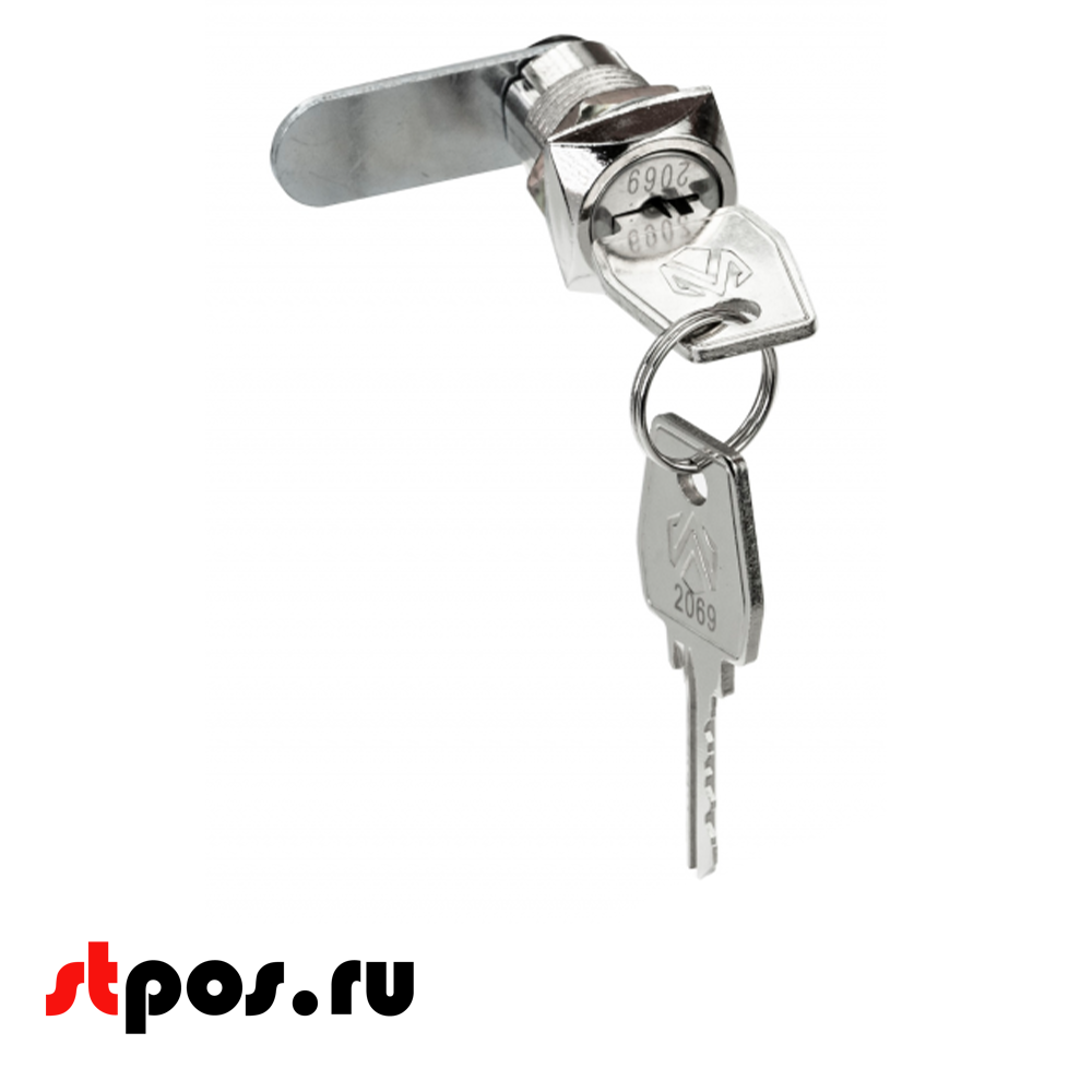 02_Замок 0802, 20 мм, поворот на 180°, Хром