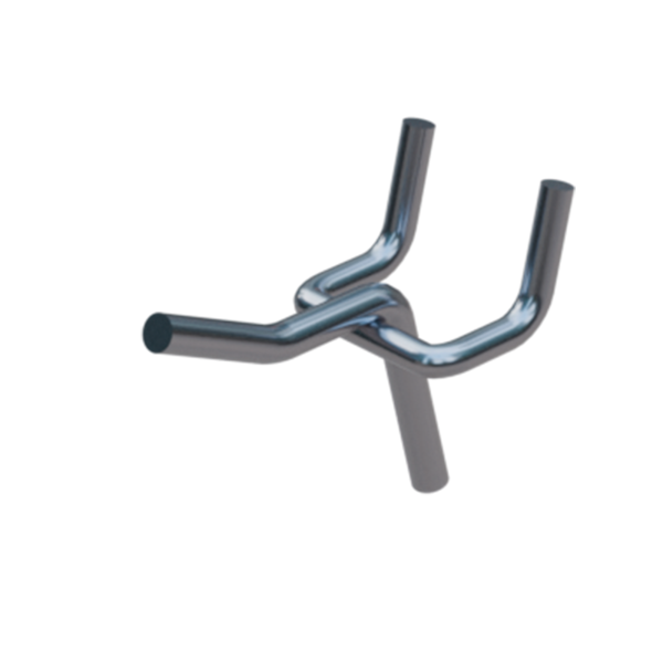 sk_Крючок для перфорации одинарный  50мм, цинк-хром, d5мм, шаг 25, BUDGET