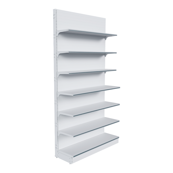 stpos_НАБОР стеллаж 25 70 ГЛУХОЙ пристенный 2600х1330х400 7 полок, ценникодержатели