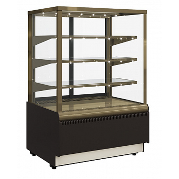 stpos_Холодильная витрина Carboma KC70 VV 0,9-1 STANDARD, 900х700х1280(1330)мм,Черная