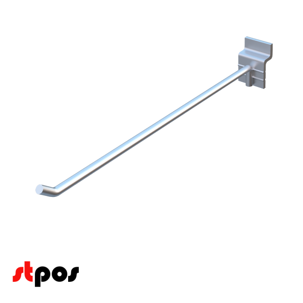 00_Крючок для экономпанели одинарный 300мм, d6, цинк-хром, УСИЛЕННЫЙ