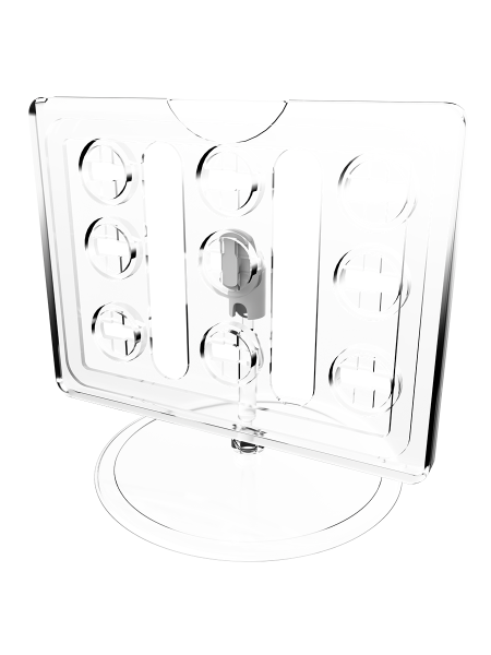 sk_Рамка ТЕХНО А7 прозрачная, прозрачный держатель TECHNO BASE-XL 90мм, ножка  50мм