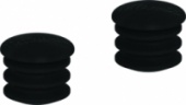 Комплект заглушек для перекладины для гардеробной системы ТИТАН - GS (2шт), Черный