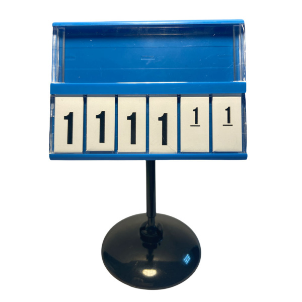 1_Кассета цен А8 ГОЛУБАЯ regular на ЧЕРНОМ держат.50мм на малой круг.подстав.PC-BASE-VL-CLIP-А8-50