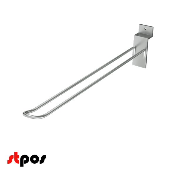 00_Крючок для экономпанели двойной 300мм, d4, цинк-хром