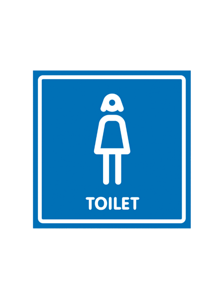 sk_Наклейка Туалет женский 130х130мм