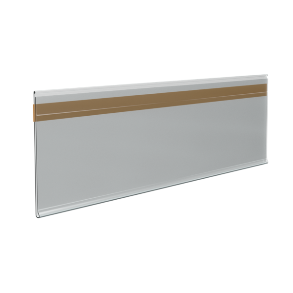 sk_Ценникодержатель полочный самоклеящийся DBR26, длина 100мм, Прозрачный