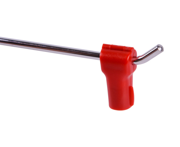 1_Замок противокражный для крючков d-5 мм STOPLOCK красный